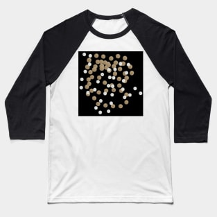 Preppy chic Minimalist geometric black gold confetti Baseball T-Shirt